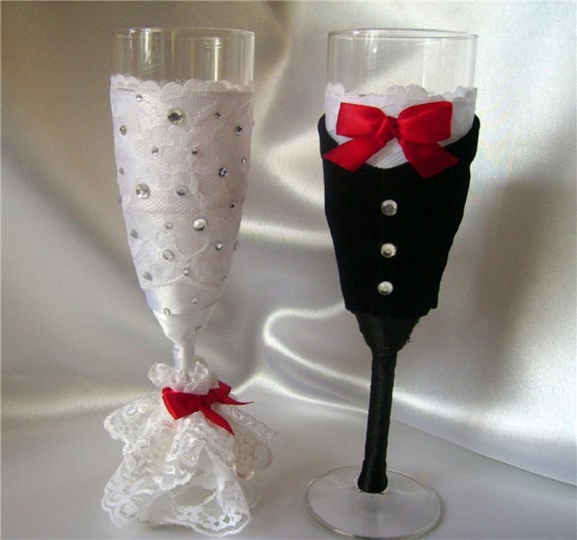 бокалы для шампанского на свадьбу